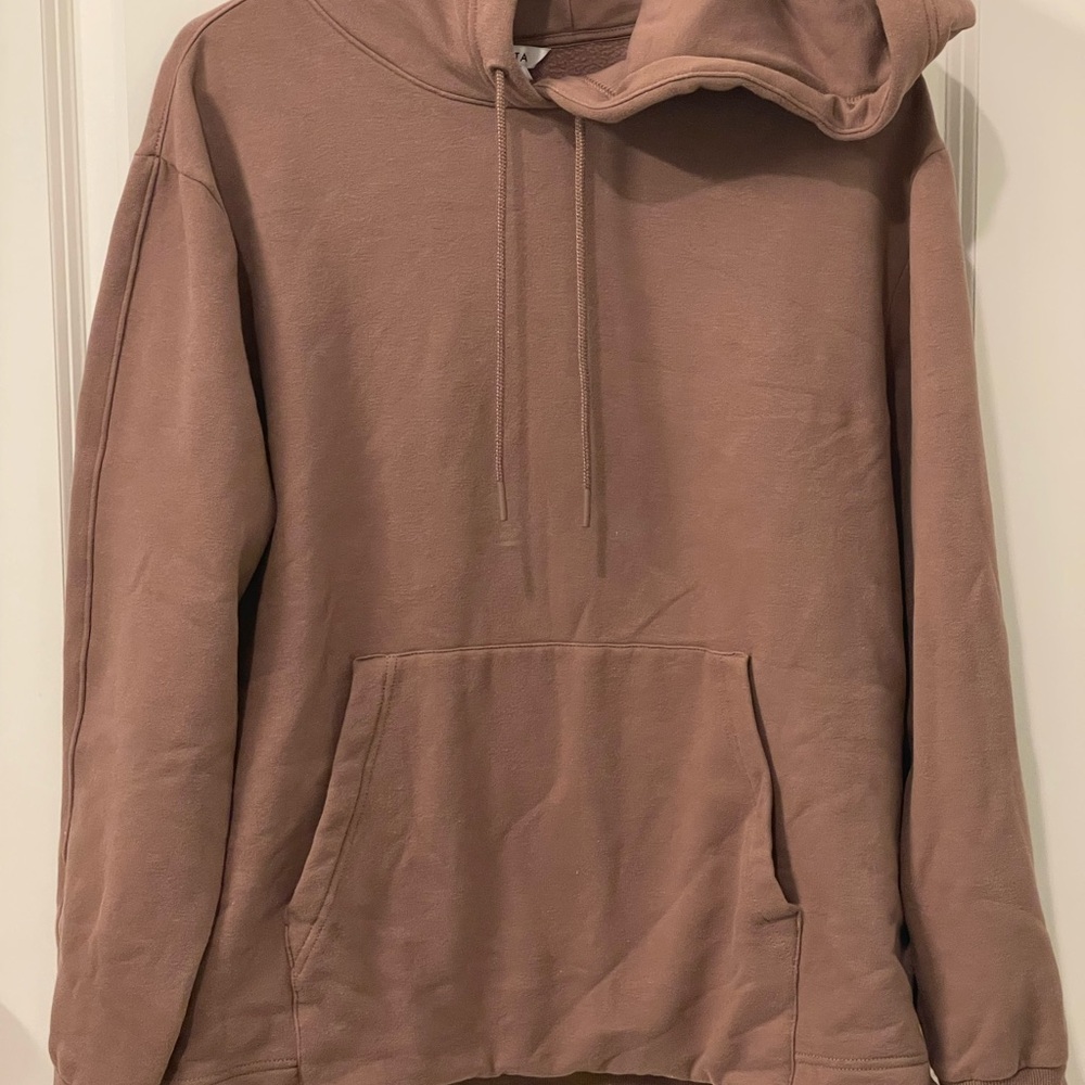 Athleta Brown Retro Plush Hoodie Medium Women's Medium 2022 Comfy Active Wear